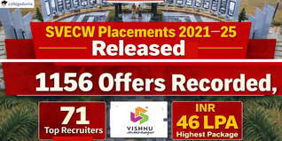 SVECW Placements 2021–25 Released; 1156 Offers Recorded, 71 Top Recruiters, Highest Package at INR 46 LPA